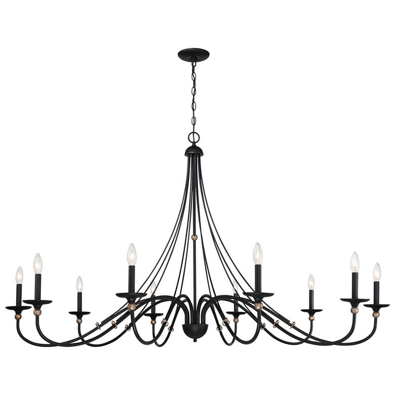 Image 1 Minka Lavery Westchester County 60" Wide Sand Coal 10-Light Chandelier