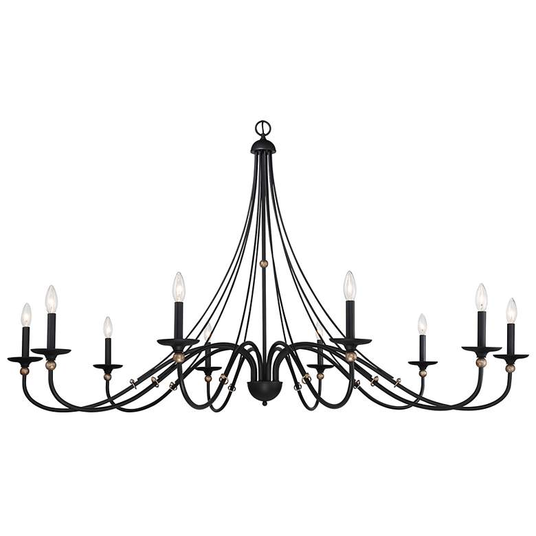Image 2 Minka Lavery Westchester County 60" Wide Sand Coal 10-Light Chandelier more views