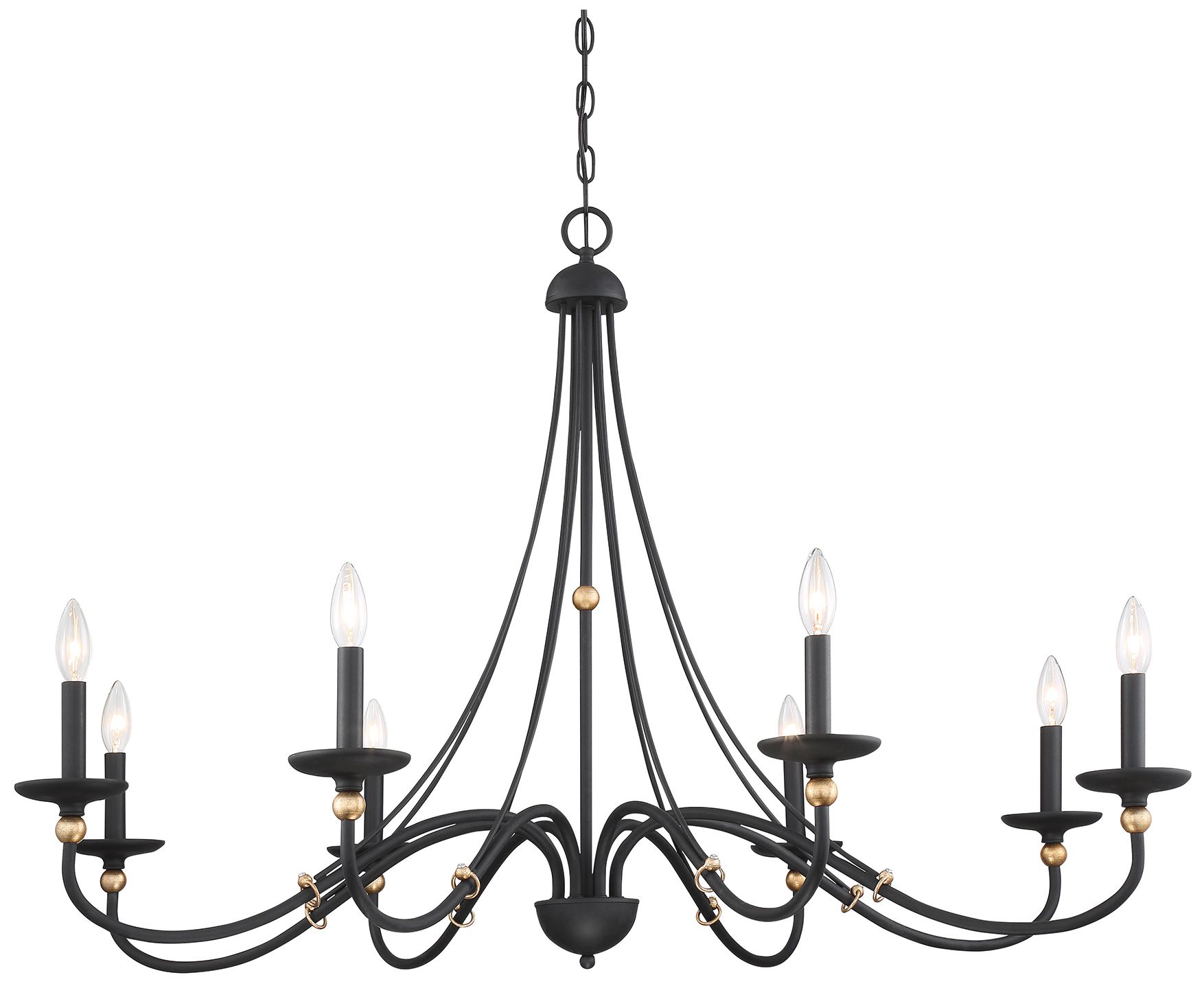 Minka-Lavery Westchester County 8-Light Sand Coal and Gold Chandelier