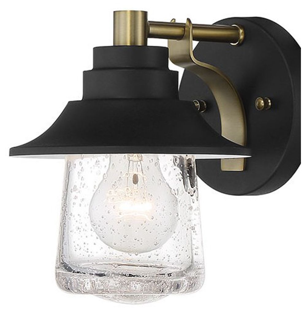 Image 2 Minka-Lavery Westfield Manor 1-Light Sand Black and Soft Brass Vanity Light more views