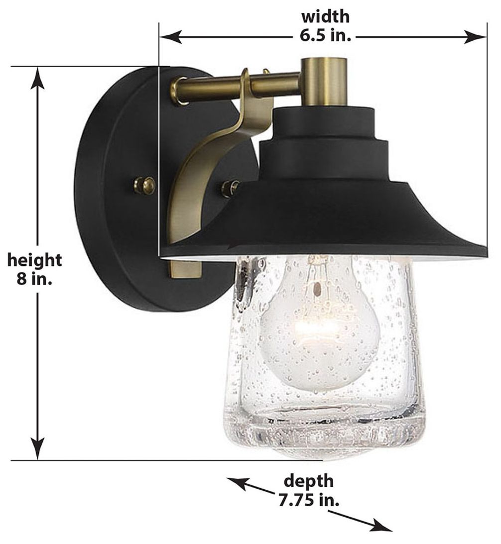 Image 5 Minka-Lavery Westfield Manor 1-Light Sand Black and Soft Brass Vanity Light more views