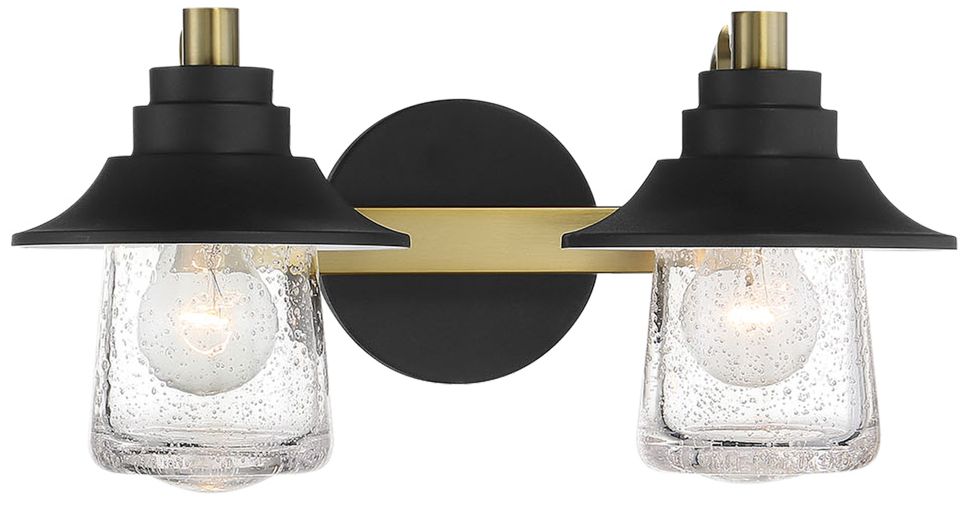 Image 4 Minka-Lavery Westfield Manor 2-Light Sand Black and Soft Brass Vanity Light more views