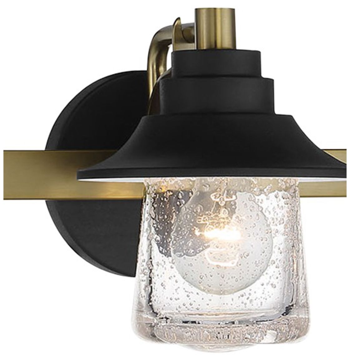 Thumbnail3 of Minka-Lavery Westfield Manor 3-Light Sand Black and Soft Brass Vanity Light more views