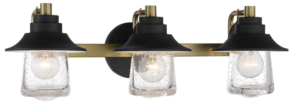 Thumbnail4 of Minka-Lavery Westfield Manor 3-Light Sand Black and Soft Brass Vanity Light more views
