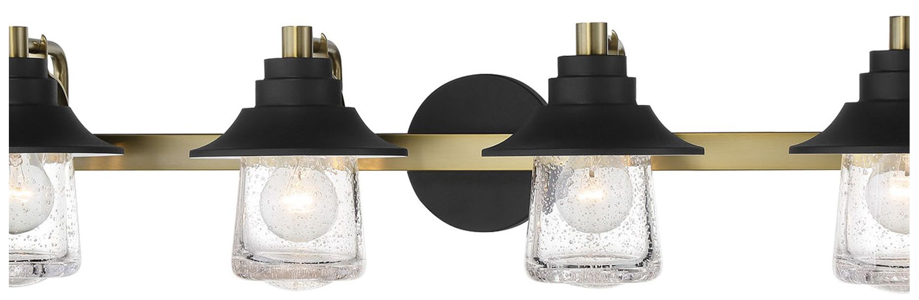 Image 2 Minka-Lavery Westfield Manor 4-Light Sand Black and Soft Brass Vanity Light more views