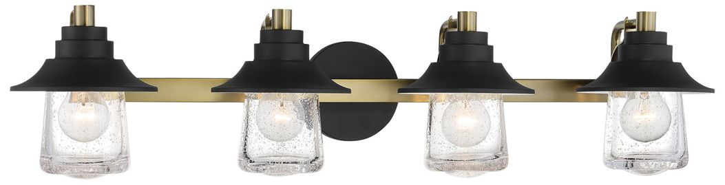 Image 4 Minka-Lavery Westfield Manor 4-Light Sand Black and Soft Brass Vanity Light more views