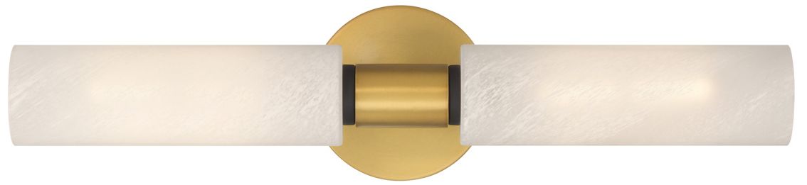 Image 3 Minka Lavery Wexmere 2-Light 21-in Brass and Black Vanity Light with Shades more views