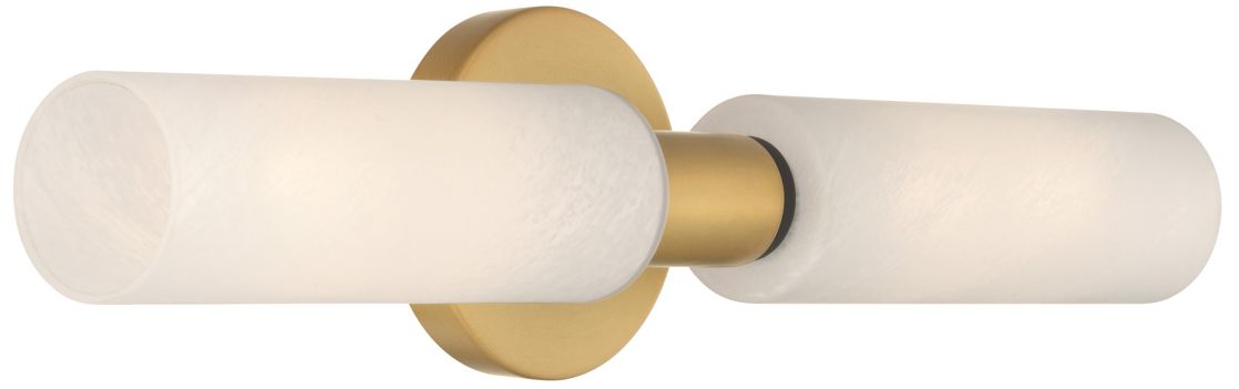 Image 6 Minka Lavery Wexmere 2-Light 21-in Brass and Black Vanity Light with Shades more views