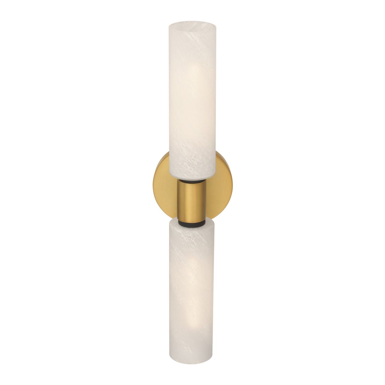 Minka Lavery Wexmere 2-Light 21-in Brass and Black Vanity Light with Shades