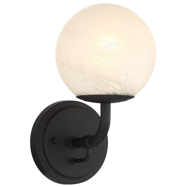 Image 1 Minka-Lavery Whitehall 1-Light 6-in Dark Matte Black Indoor Vanity Light