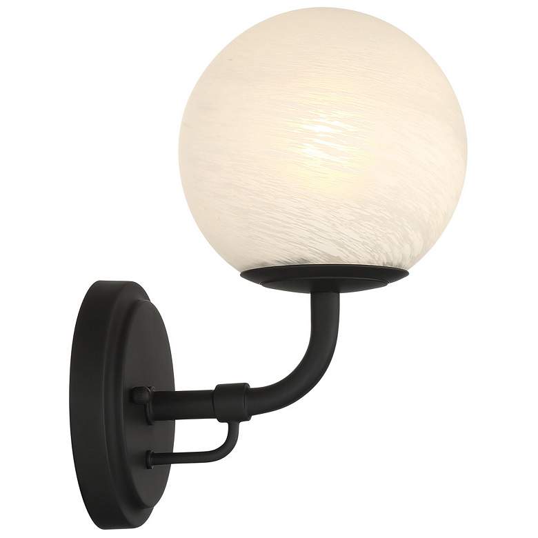 Image 2 Minka-Lavery Whitehall 1-Light 6-in Dark Matte Black Indoor Vanity Light more views