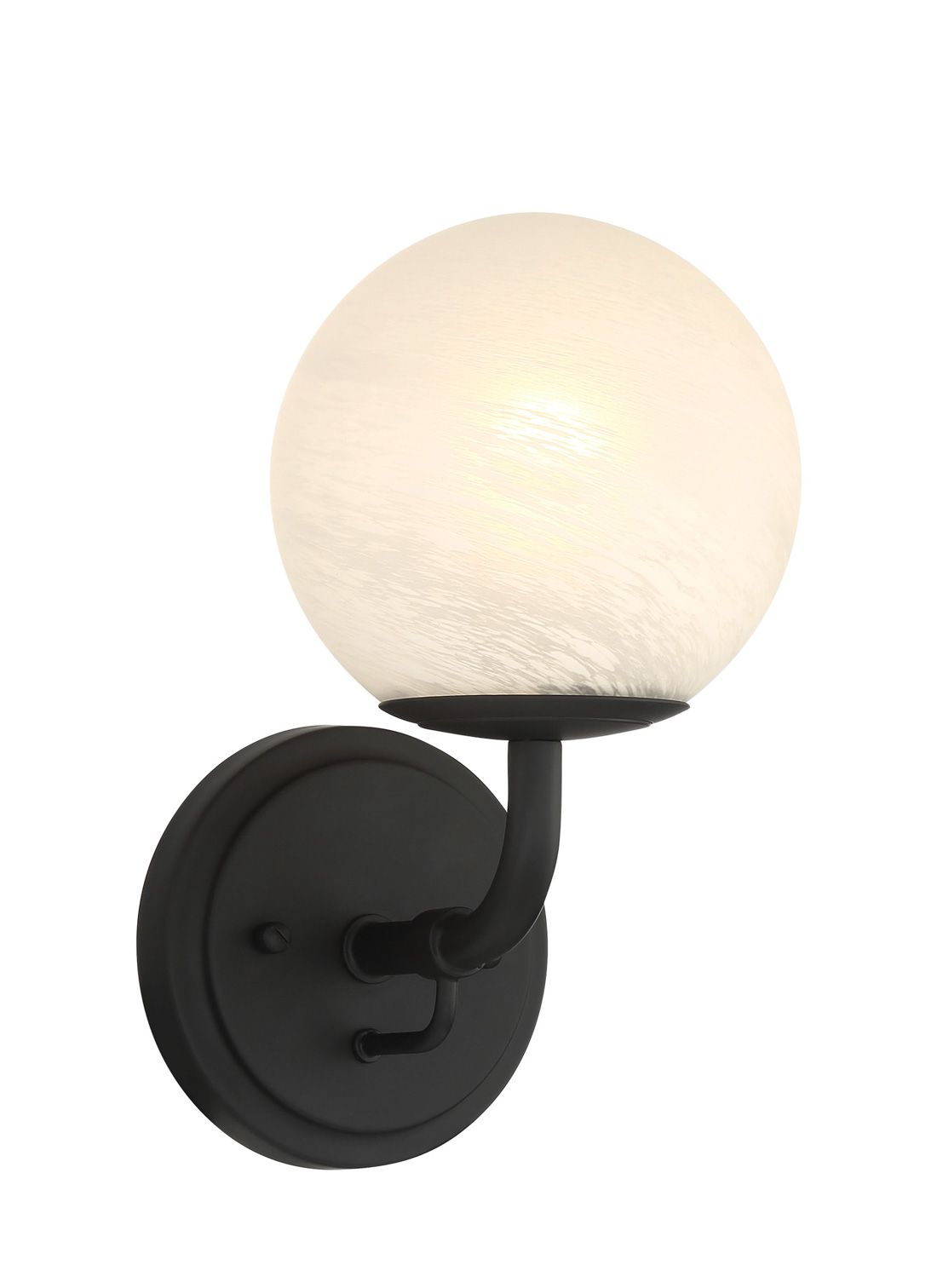 Minka-Lavery Whitehall 1-Light 6-in Dark Matte Black Indoor Vanity Light
