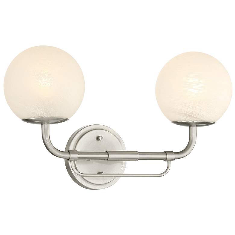 Image 1 Minka-Lavery Whitehall 2-Light 18-in Brushed Nickel Indoor Vanity Light