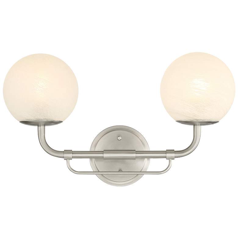 Image 3 Minka-Lavery Whitehall 2-Light 18-in Brushed Nickel Indoor Vanity Light more views