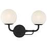 1_Minka-Lavery Whitehall 2-Light 18-in Dark Matte Black Indoor Vanity Light