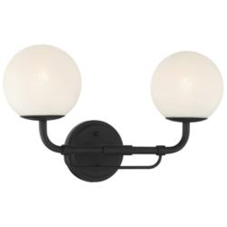 Minka-Lavery Whitehall 2-Light 18-in Dark Matte Black Indoor Vanity Light