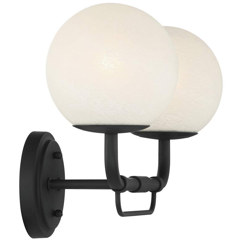 Image 2 Minka-Lavery Whitehall 2-Light 18-in Dark Matte Black Indoor Vanity Light more views