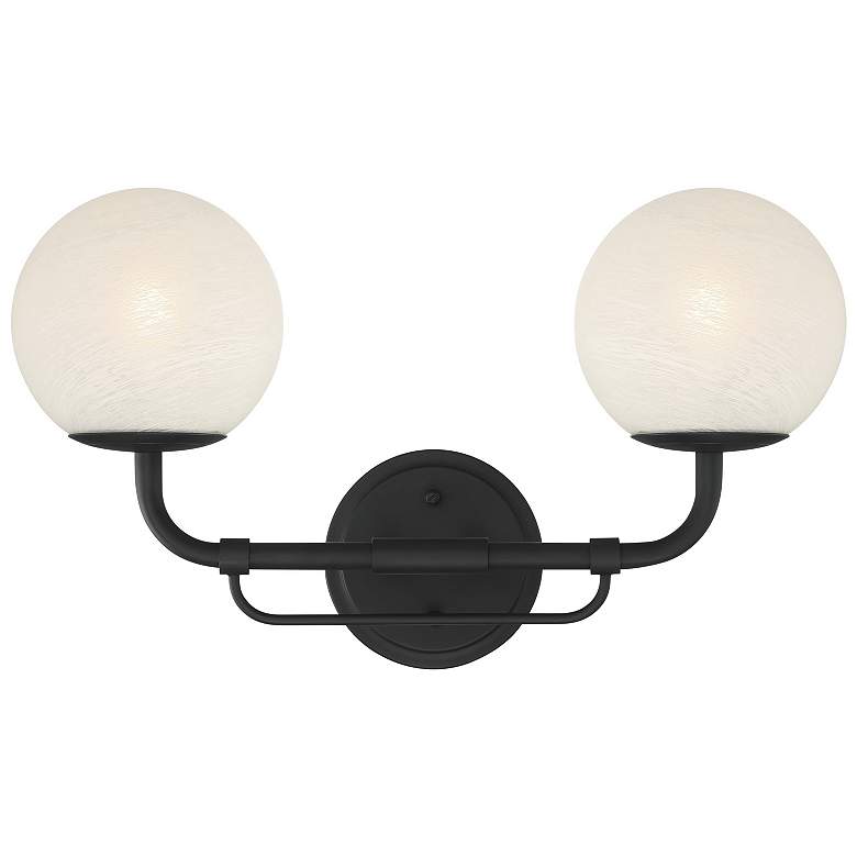 Image 3 Minka-Lavery Whitehall 2-Light 18-in Dark Matte Black Indoor Vanity Light more views