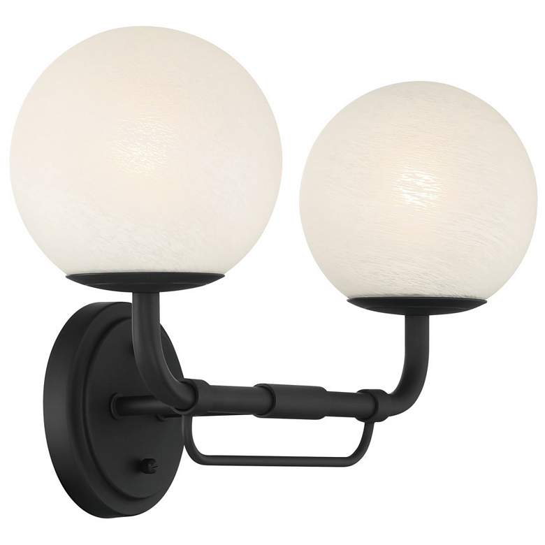 Image 4 Minka-Lavery Whitehall 2-Light 18-in Dark Matte Black Indoor Vanity Light more views