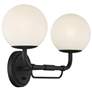 4_Minka-Lavery Whitehall 2-Light 18-in Dark Matte Black Indoor Vanity Light more views