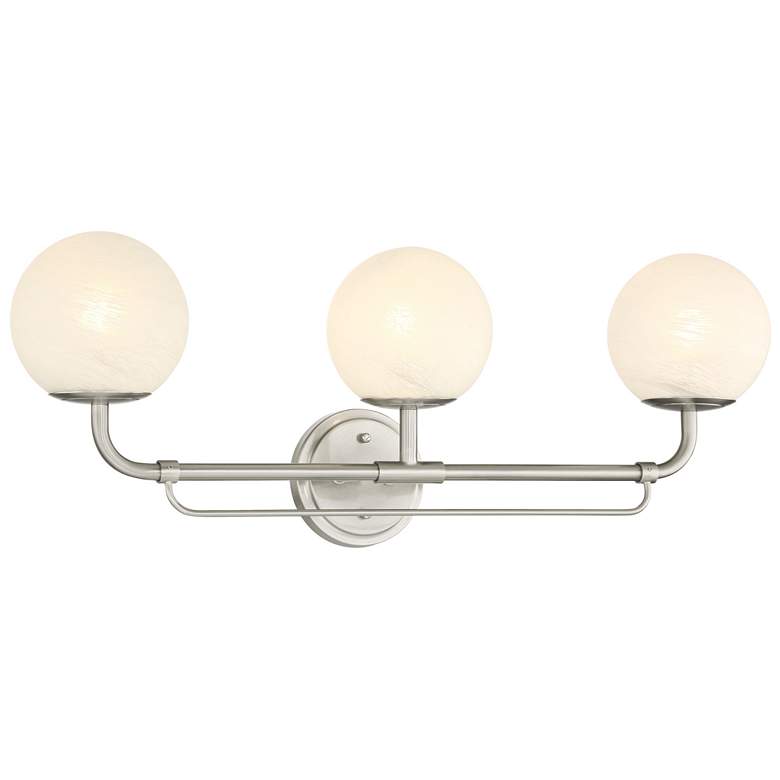Image 1 Minka-Lavery Whitehall 3-Light 28-in Brushed Nickel Indoor Vanity Light