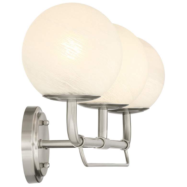 Image 2 Minka-Lavery Whitehall 3-Light 28-in Brushed Nickel Indoor Vanity Light more views