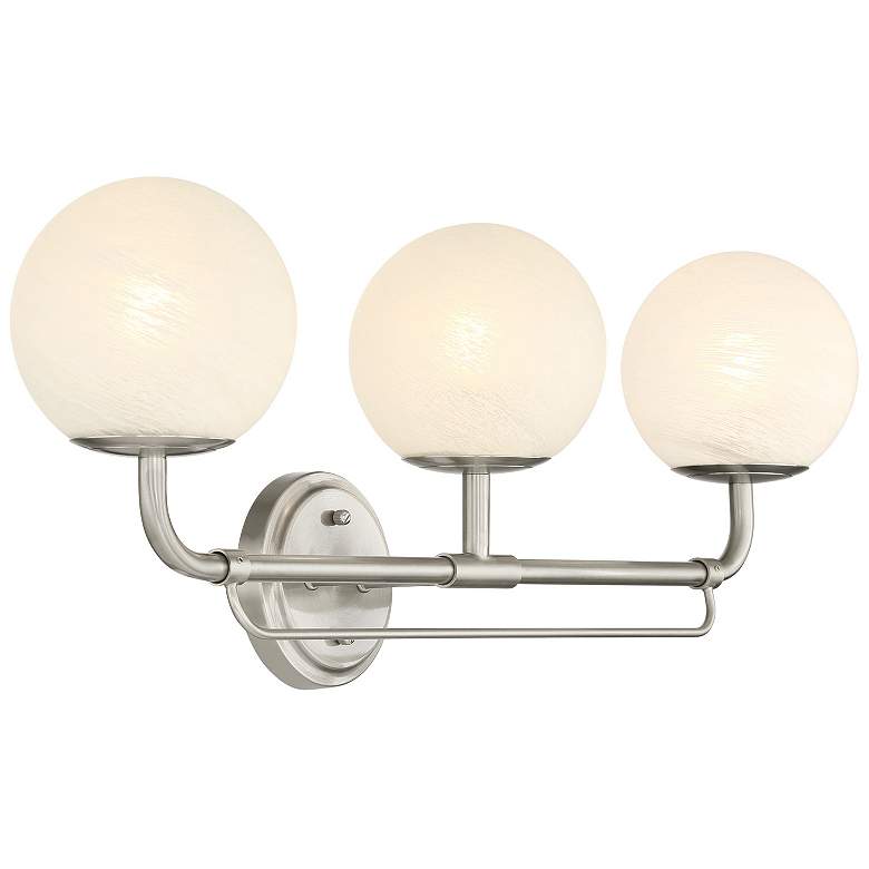 Image 4 Minka-Lavery Whitehall 3-Light 28-in Brushed Nickel Indoor Vanity Light more views