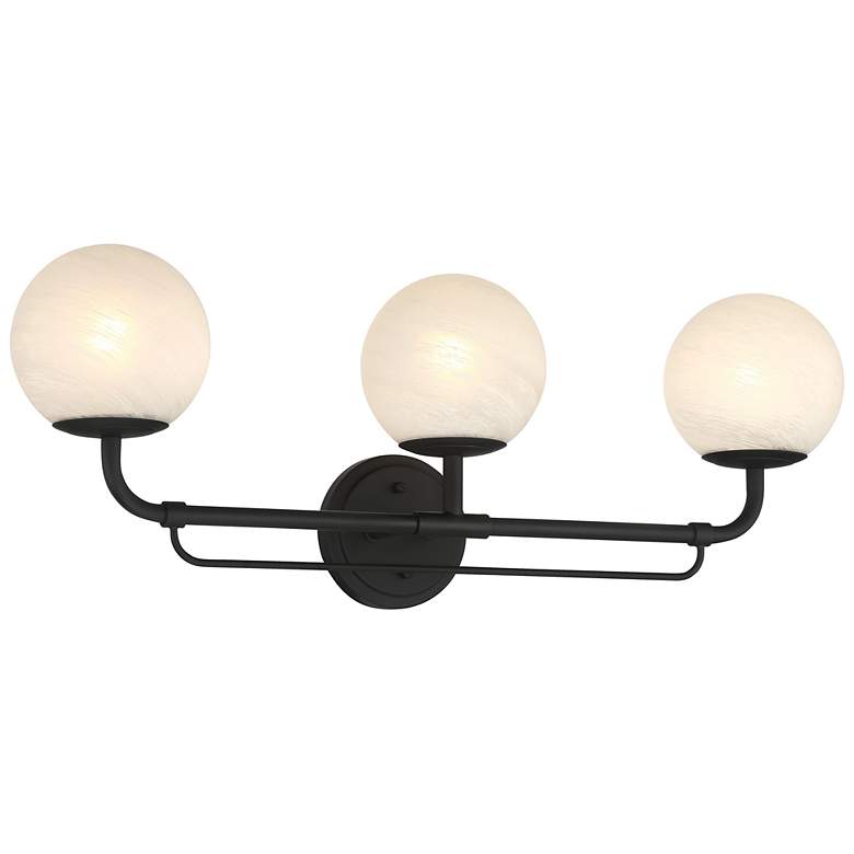 Image 1 Minka-Lavery Whitehall 3-Light 28-in Dark Matte Black Indoor Vanity Light