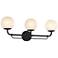 Minka-Lavery Whitehall 3-Light 28-in Dark Matte Black Indoor Vanity Light