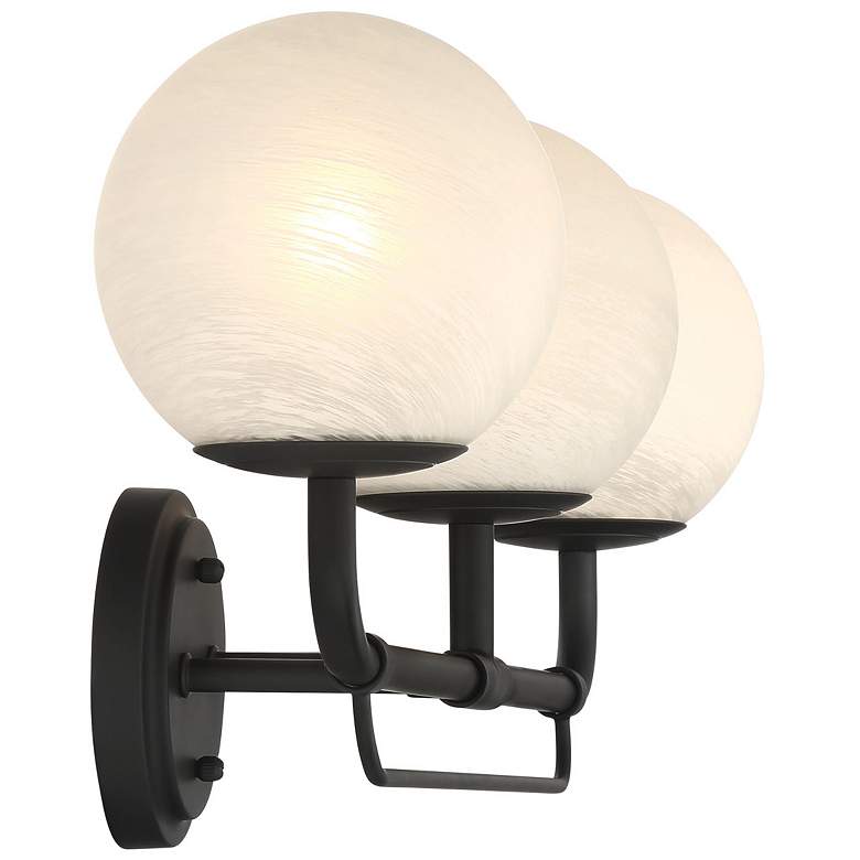 Image 2 Minka-Lavery Whitehall 3-Light 28-in Dark Matte Black Indoor Vanity Light more views