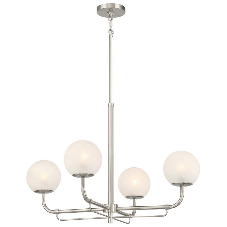 Image 1 Minka-Lavery Whitehall 4-Light 30-in Brushed Nickel Indoor Chandelier