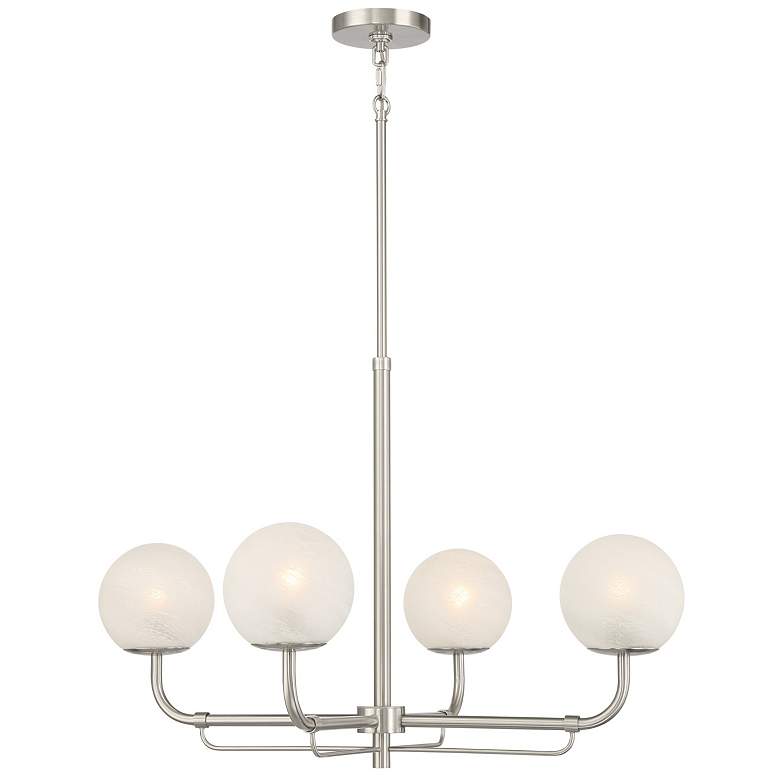 Image 2 Minka-Lavery Whitehall 4-Light 30-in Brushed Nickel Indoor Chandelier more views