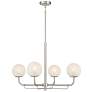 2_Minka-Lavery Whitehall 4-Light 30-in Brushed Nickel Indoor Chandelier more views