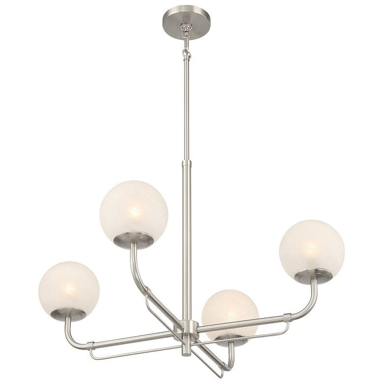 Image 6 Minka-Lavery Whitehall 4-Light 30-in Brushed Nickel Indoor Chandelier more views