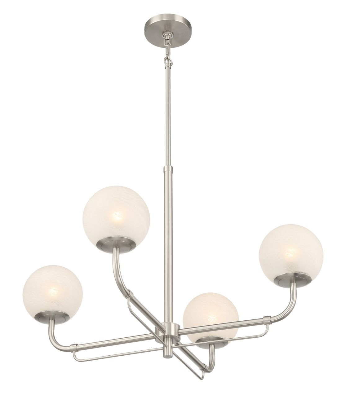 Image 7 Minka-Lavery Whitehall 4-Light 30-in Brushed Nickel Indoor Chandelier more views