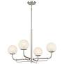 7_Minka-Lavery Whitehall 4-Light 30-in Brushed Nickel Indoor Chandelier more views