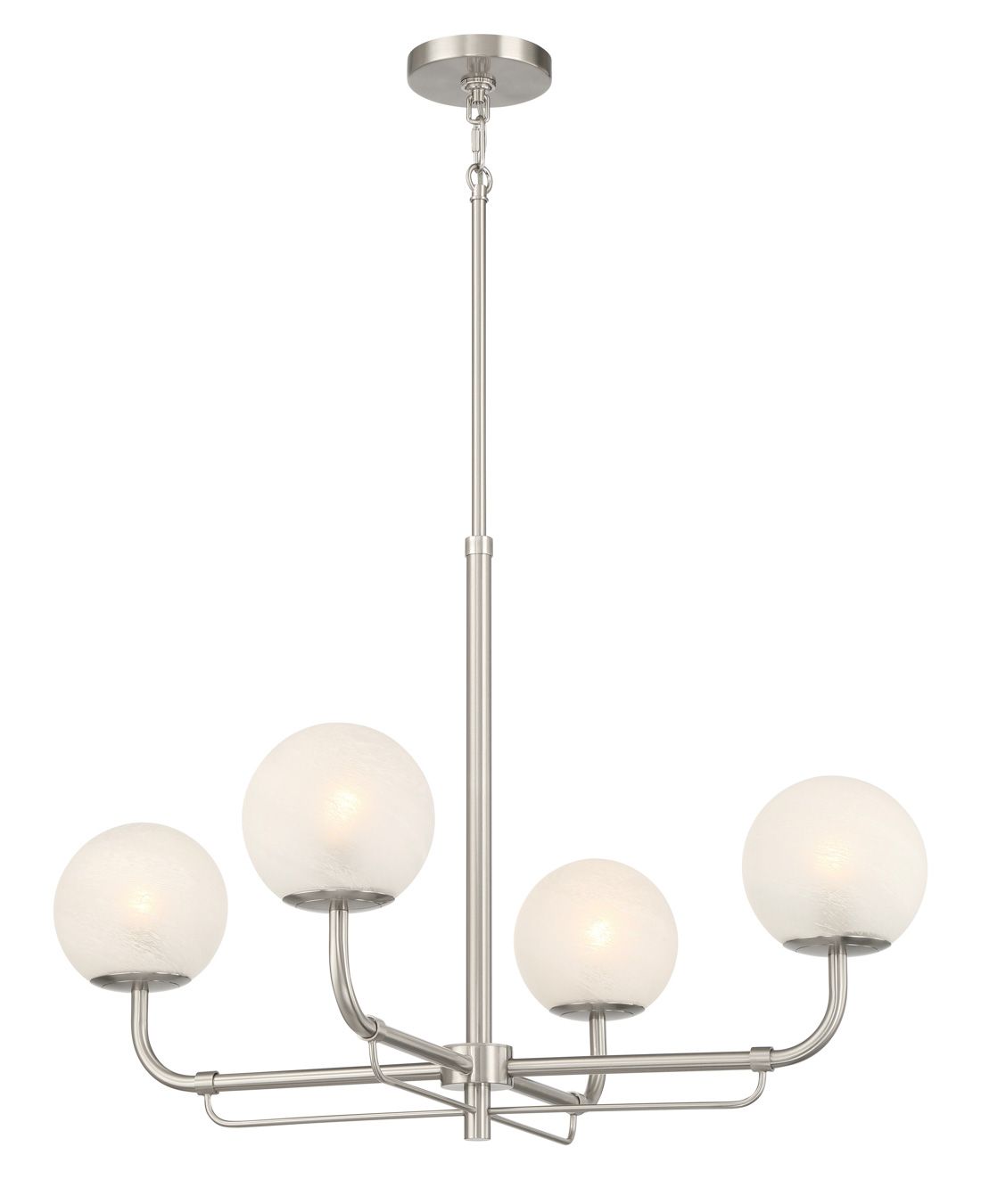 Minka-Lavery Whitehall 4-Light 30-in Brushed Nickel Indoor Chandelier
