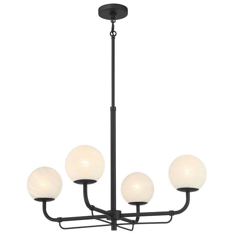 Image 1 Minka-Lavery Whitehall 4-Light 30-in Dark Matte Black Indoor Chandelier