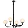 1_Minka-Lavery Whitehall 4-Light 30-in Dark Matte Black Indoor Chandelier