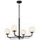 Minka-Lavery Whitehall 4-Light 30-in Dark Matte Black Indoor Chandelier