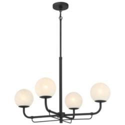 Minka-Lavery Whitehall 4-Light 30-in Dark Matte Black Indoor Chandelier