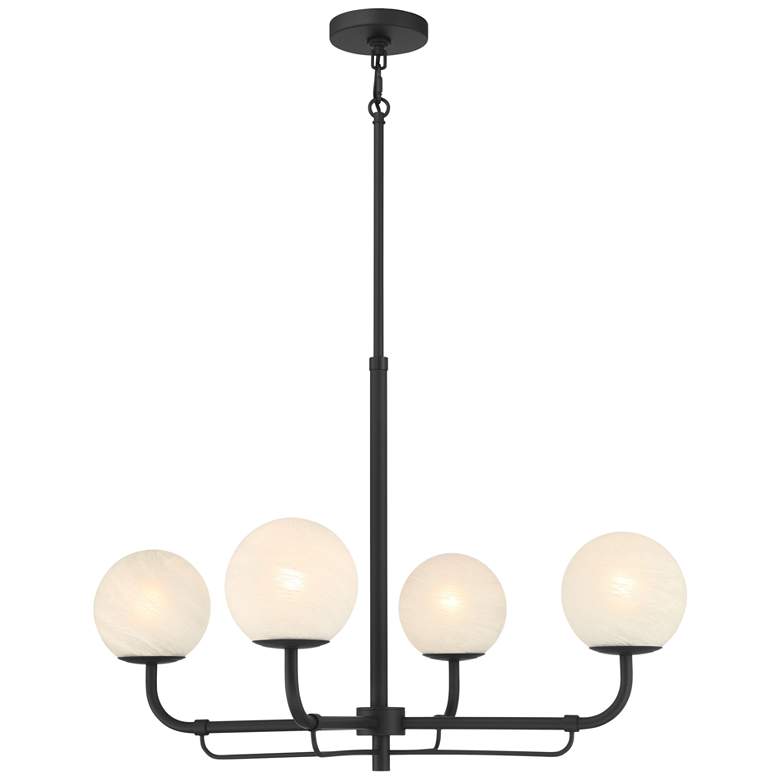 Image 2 Minka-Lavery Whitehall 4-Light 30-in Dark Matte Black Indoor Chandelier more views