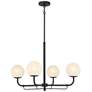 2_Minka-Lavery Whitehall 4-Light 30-in Dark Matte Black Indoor Chandelier more views