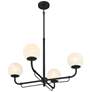 5_Minka-Lavery Whitehall 4-Light 30-in Dark Matte Black Indoor Chandelier more views