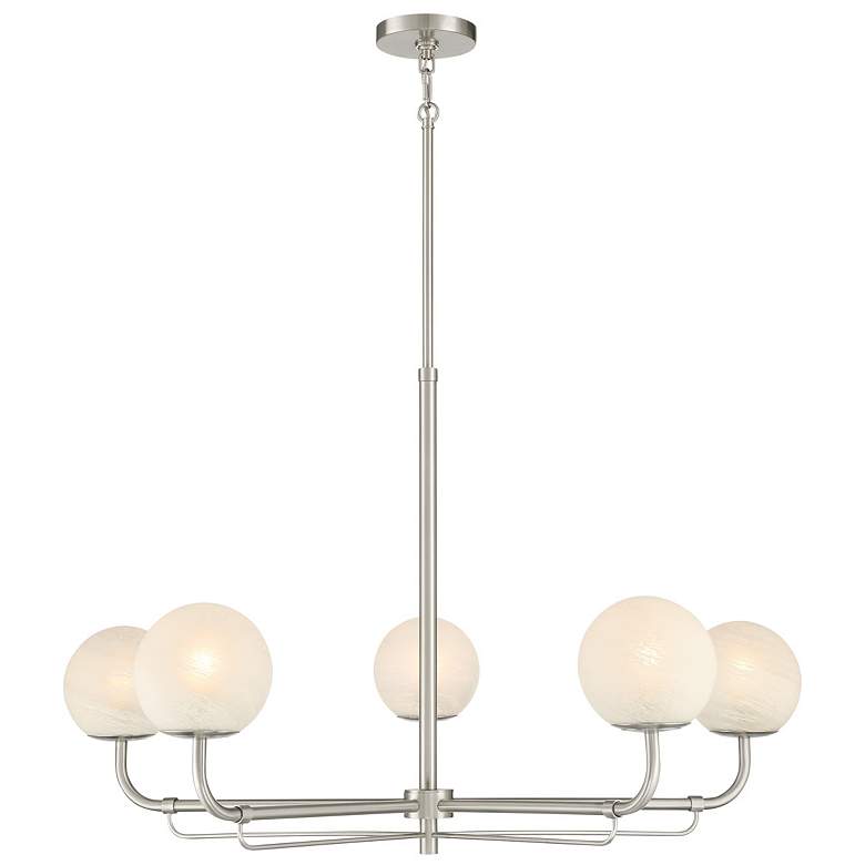 Image 2 Minka-Lavery Whitehall 5-Light 38-in Brushed Nickel Indoor Chandelier more views