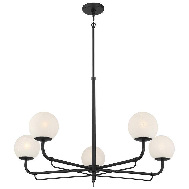 Image 1 Minka-Lavery Whitehall 5-Light 38-in Dark Matte Black Indoor Chandelier