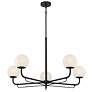1_Minka-Lavery Whitehall 5-Light 38-in Dark Matte Black Indoor Chandelier