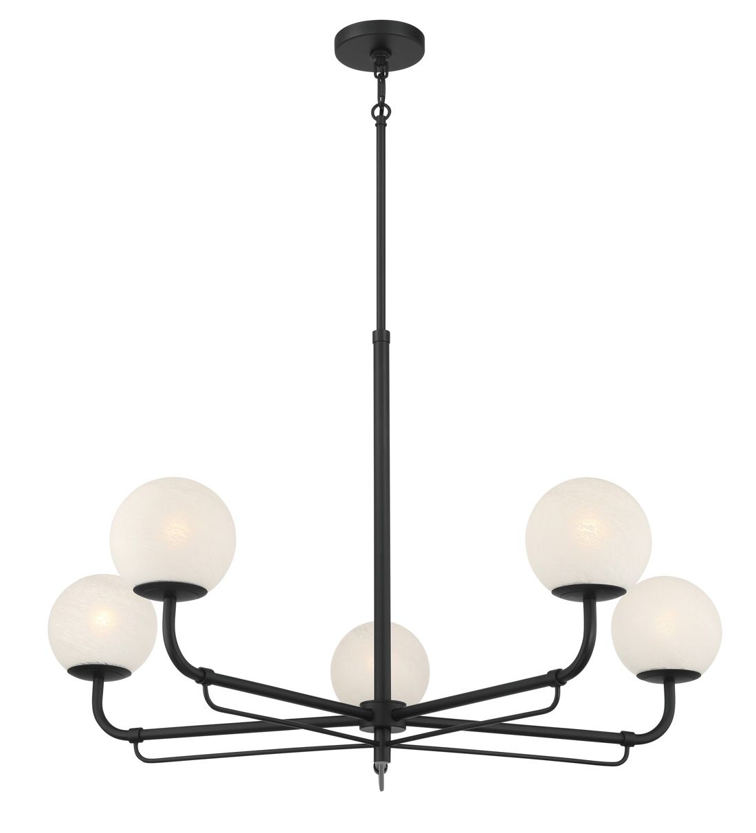Minka-Lavery Whitehall 5-Light 38-in Dark Matte Black Indoor Chandelier