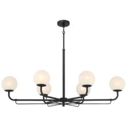 Minka-Lavery Whitehall 6-Light 46-in Matte Black Indoor Island Chandelier
