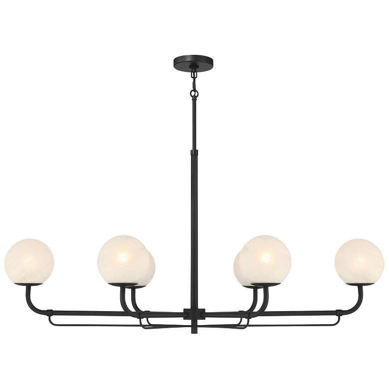 Image 2 Minka-Lavery Whitehall 6-Light 46-in Matte Black Indoor Island Chandelier more views